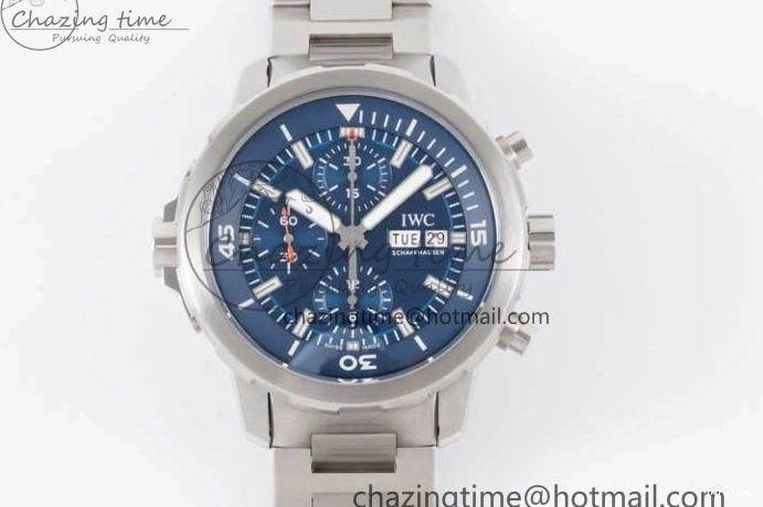 MIROTIME 1218 Aquatimer Chrono SS V6SF 1:1 Best Edition Blue Dial on SS Bracelet A Modern 7032